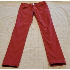 Fracomina Women RED Jeans 28 Skinny Cotton Spandex Low Rise Zip Button Pockets